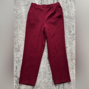 Alfred Dunner Rich Burgundy Pants